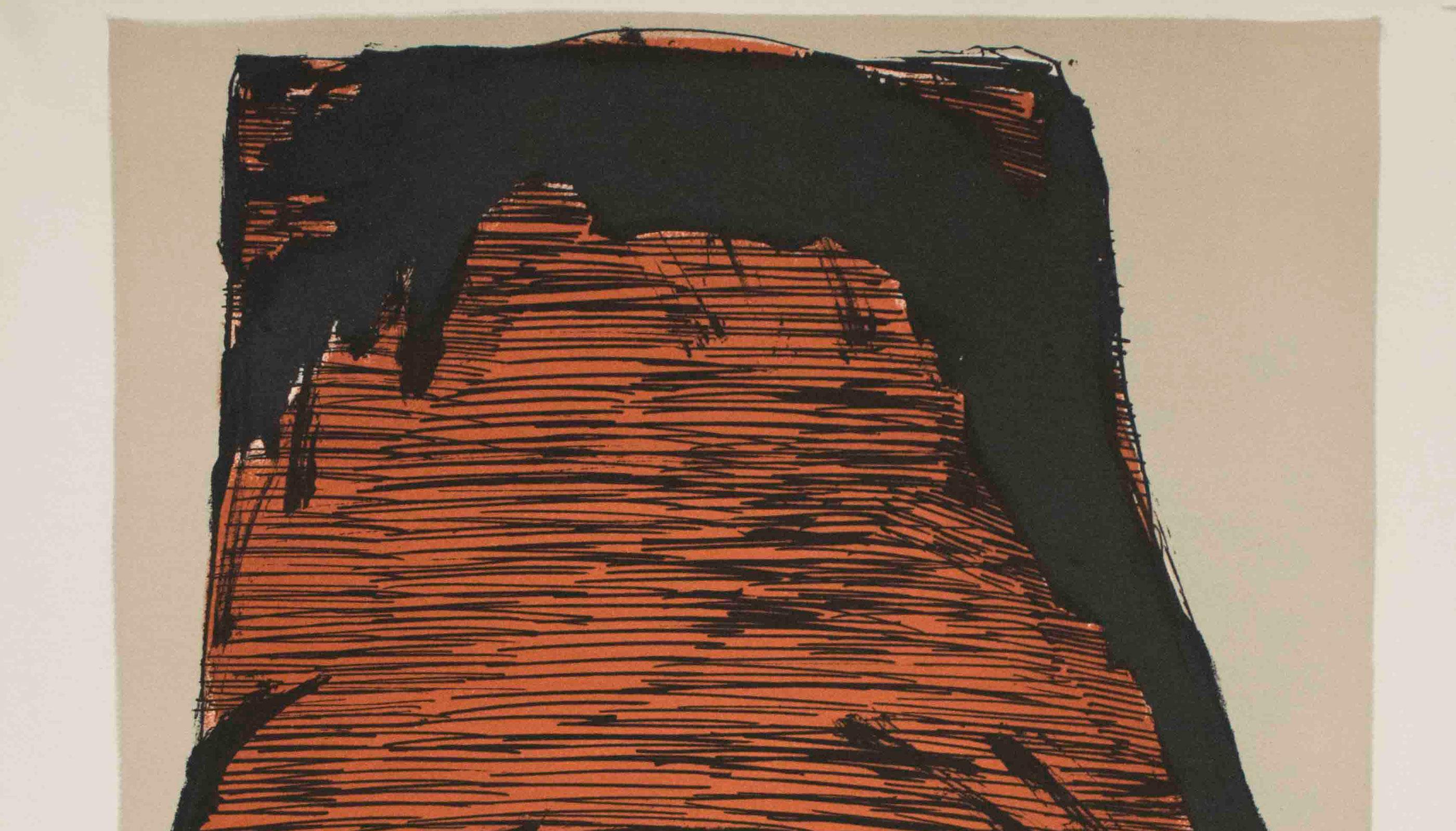 Ahab avec un chapeau - Print de Leonard Baskin