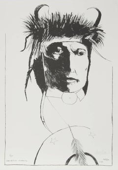 Chief Wets It – Assinnboine:: Lithographie von Leonard Baskin