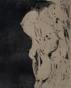 Leonard Baskin, gravure sur bois abstraite, signée