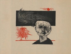 Leonard Baskin 
Der Gequälte
 1953- Signiert