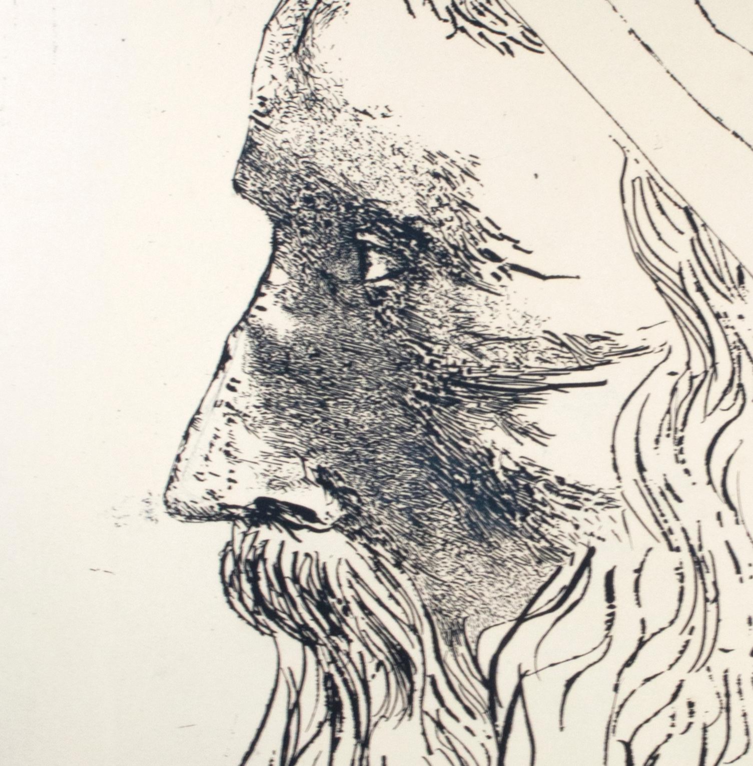 'Peter Breughel' Original Etching, Signed in Pencil - Old Masters Print by Leonard Baskin