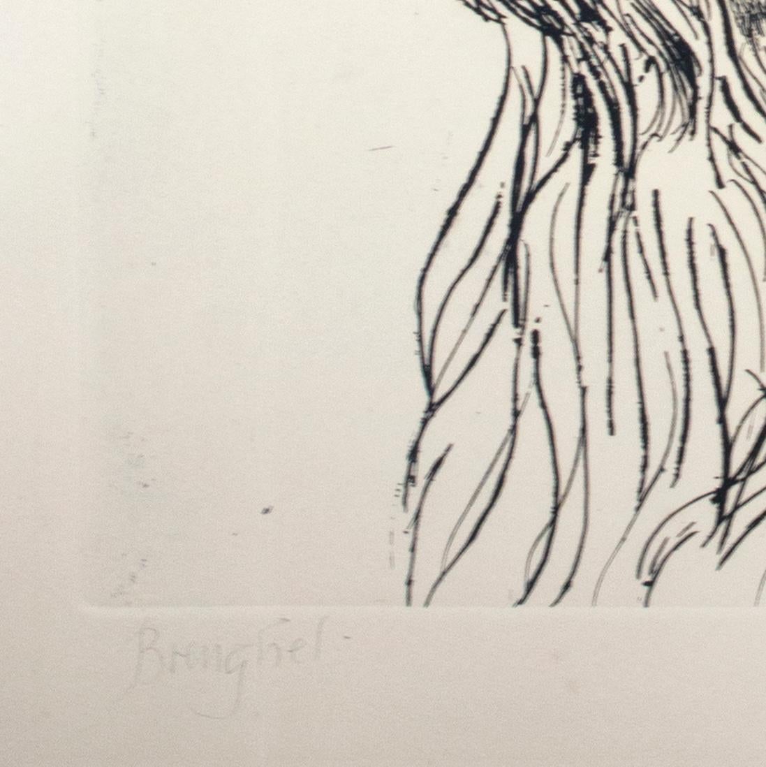 Original-Radierung „Peter Breughel“ mit Bleistift, signiert im Angebot 3
