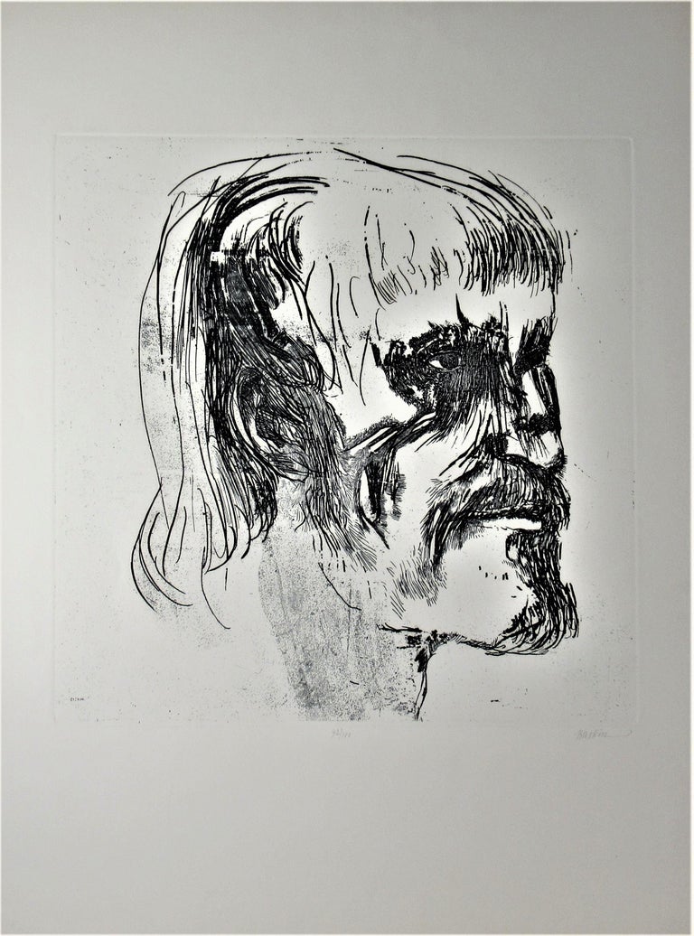 Leonard Baskin Portrait Print - Portrait