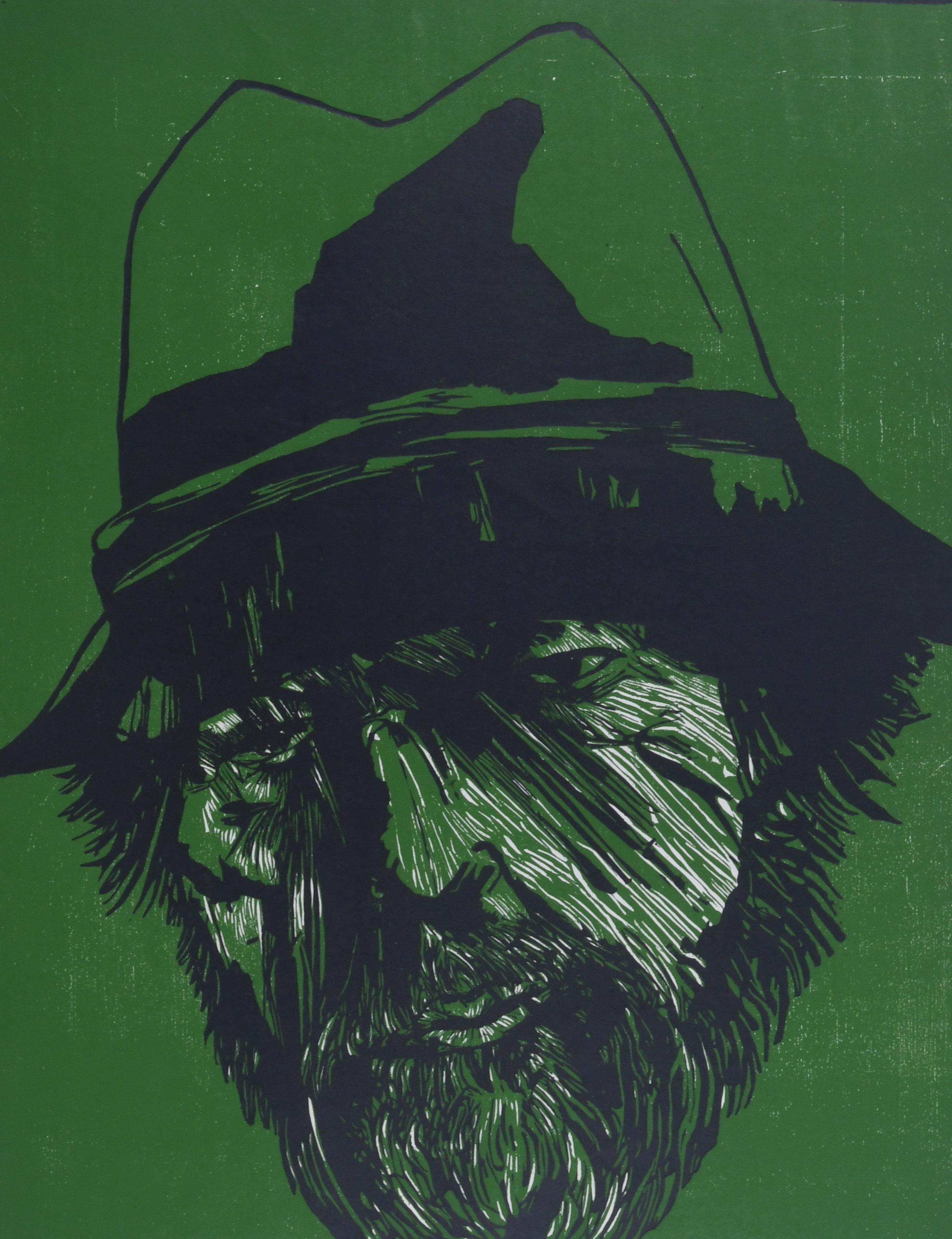 Autorretrato-L.B. AET 56 - Print de Leonard Baskin