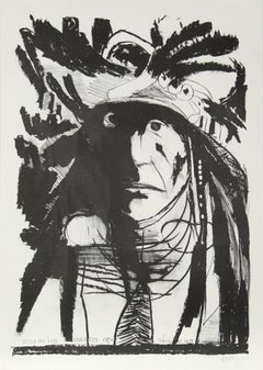 Spies on His Enemies – Crow, Lithographie von Leonard Baskin