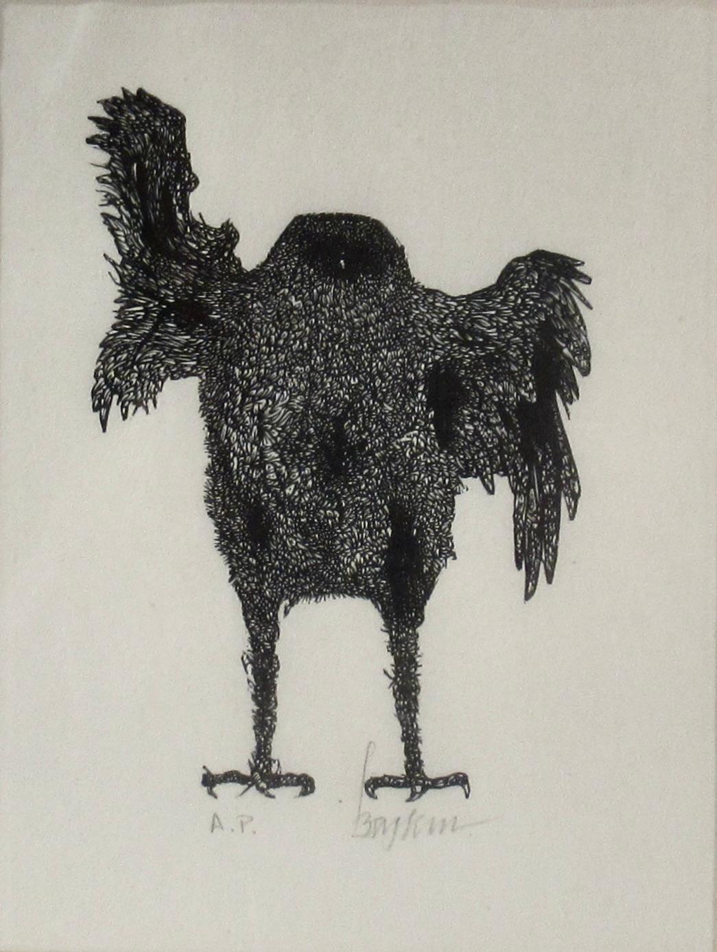 The Owl that calls upon the Night speaks the Unbeliever's ... - Print by Leonard Baskin