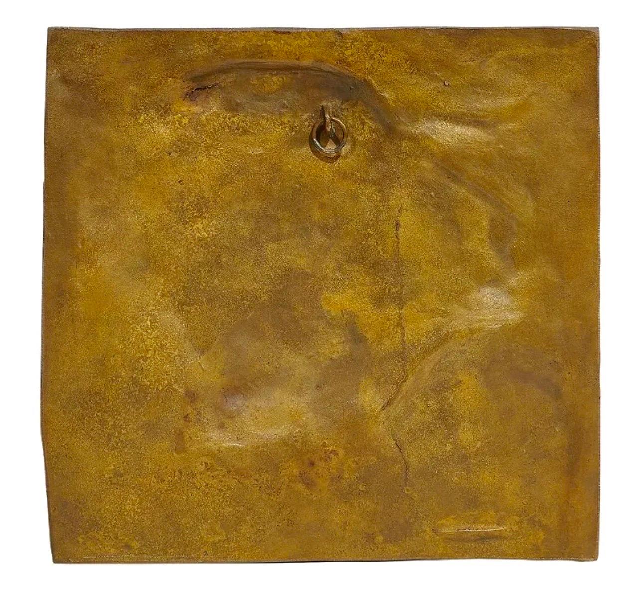 Escultura de bronce Figura con bestia Modernista estadounidense Leonard Baskin Arte de museo en venta 8