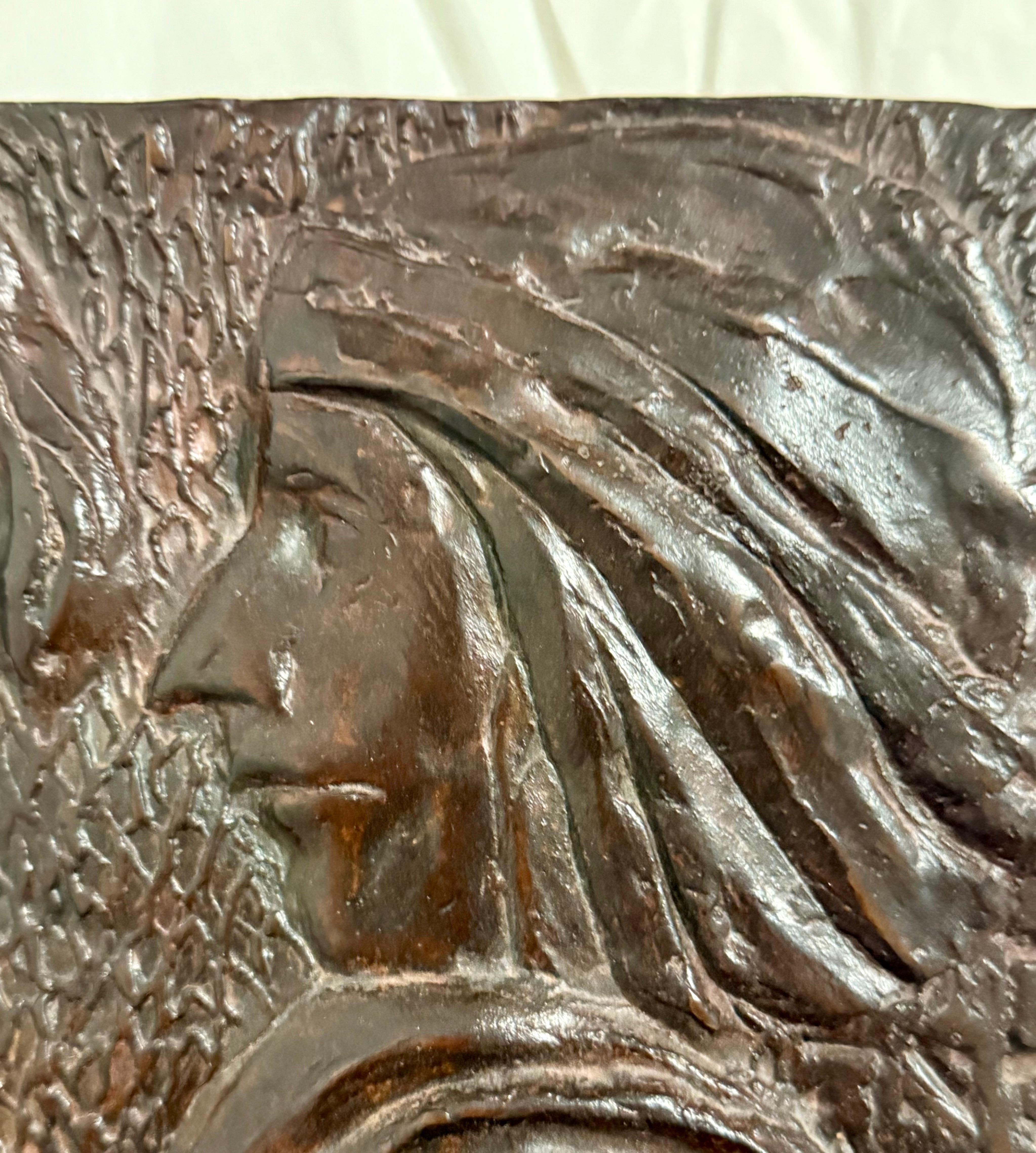 Bronze Sculpture Wall Relief Judaica Jewish Matriarchs Modernist Leonard Baskin For Sale 12