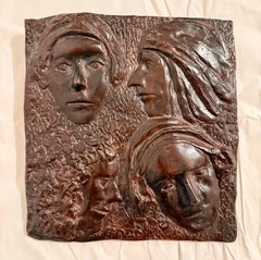 Bronze Sculpture Wall Relief Judaica Jewish Matriarchs Modernist Leonard Baskin
