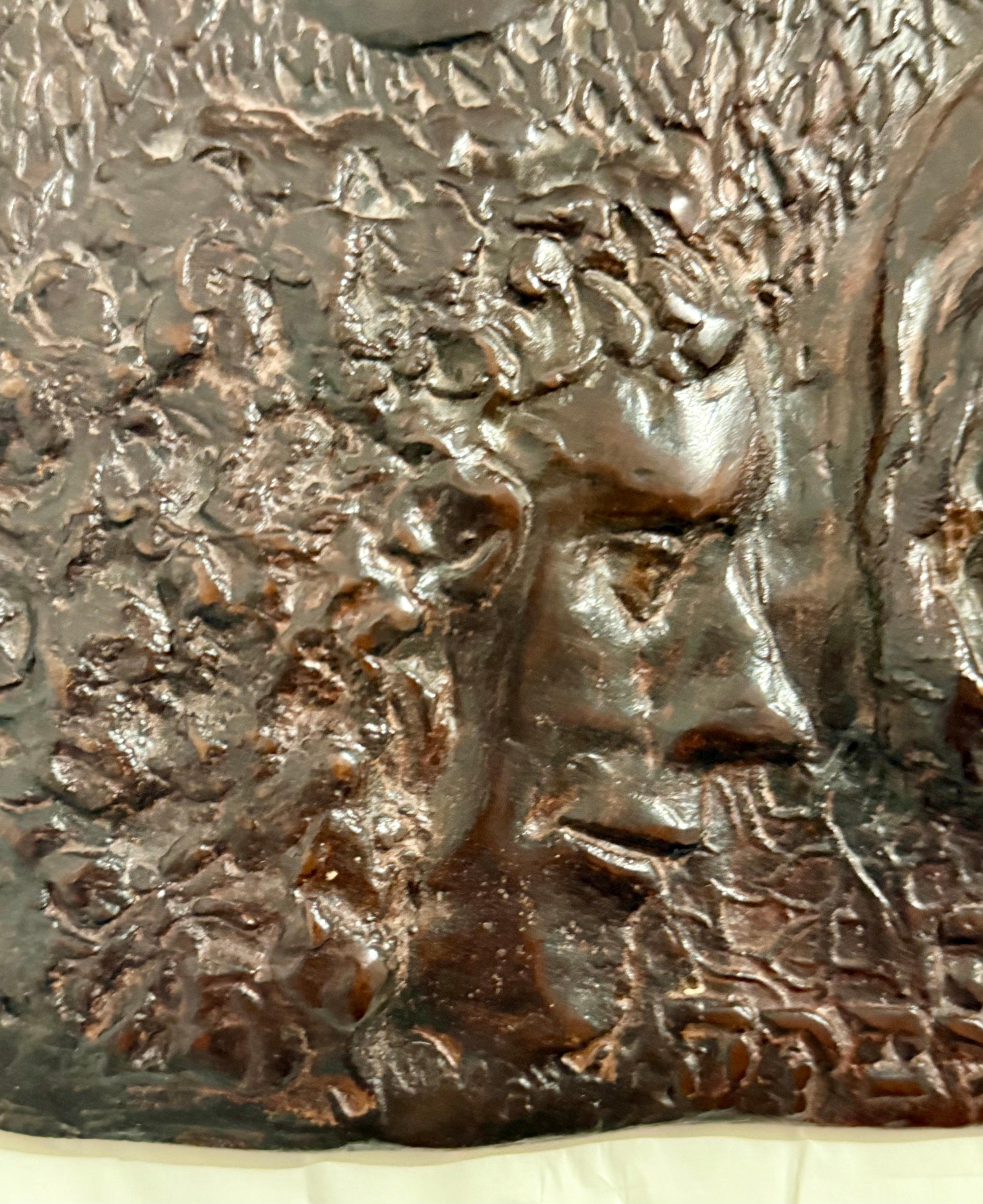 Bronze Sculpture Wall Relief Judaica Jewish Matriarchs Modernist Leonard Baskin For Sale 2