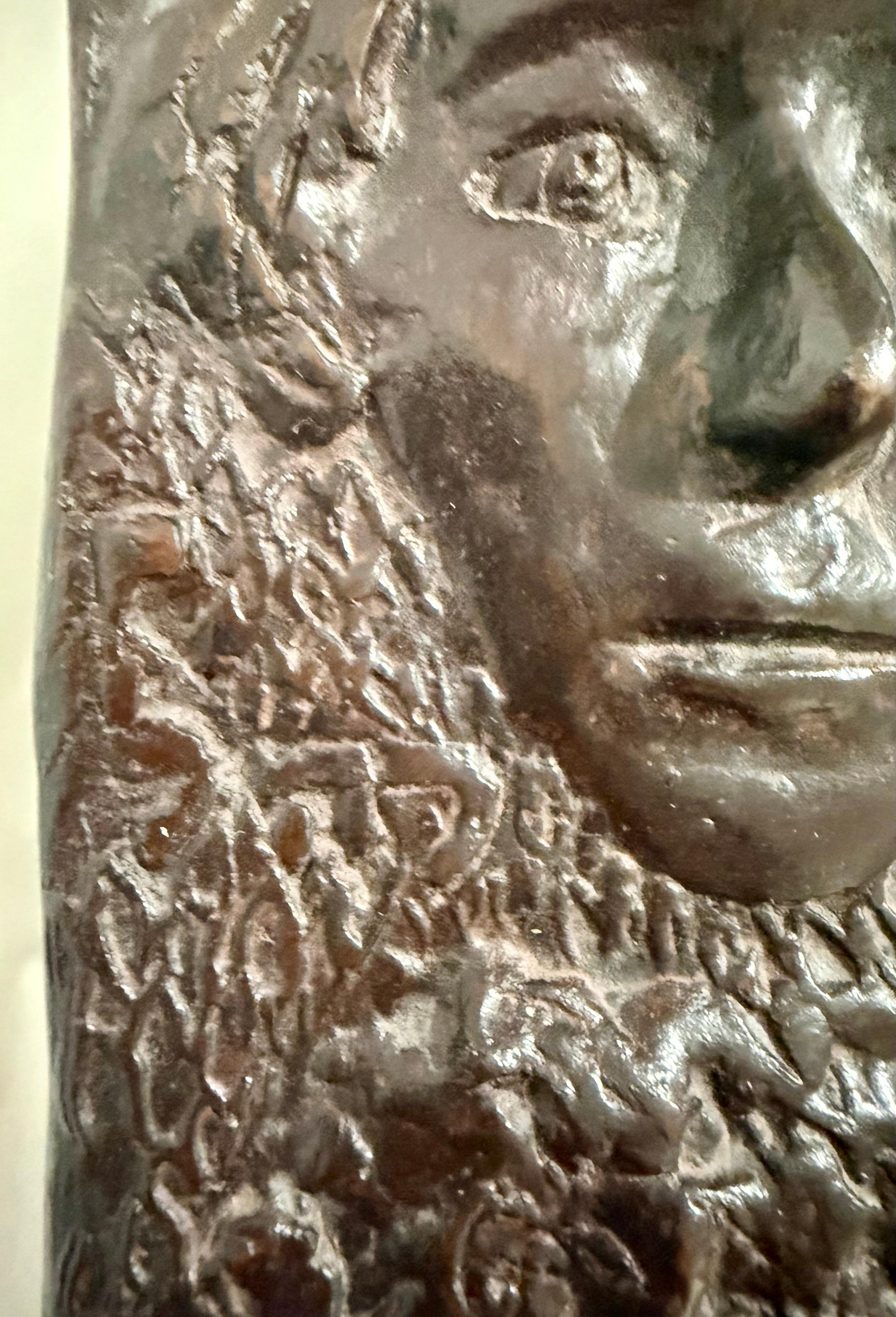 Bronze Sculpture Wall Relief Judaica Jewish Matriarchs Modernist Leonard Baskin For Sale 3