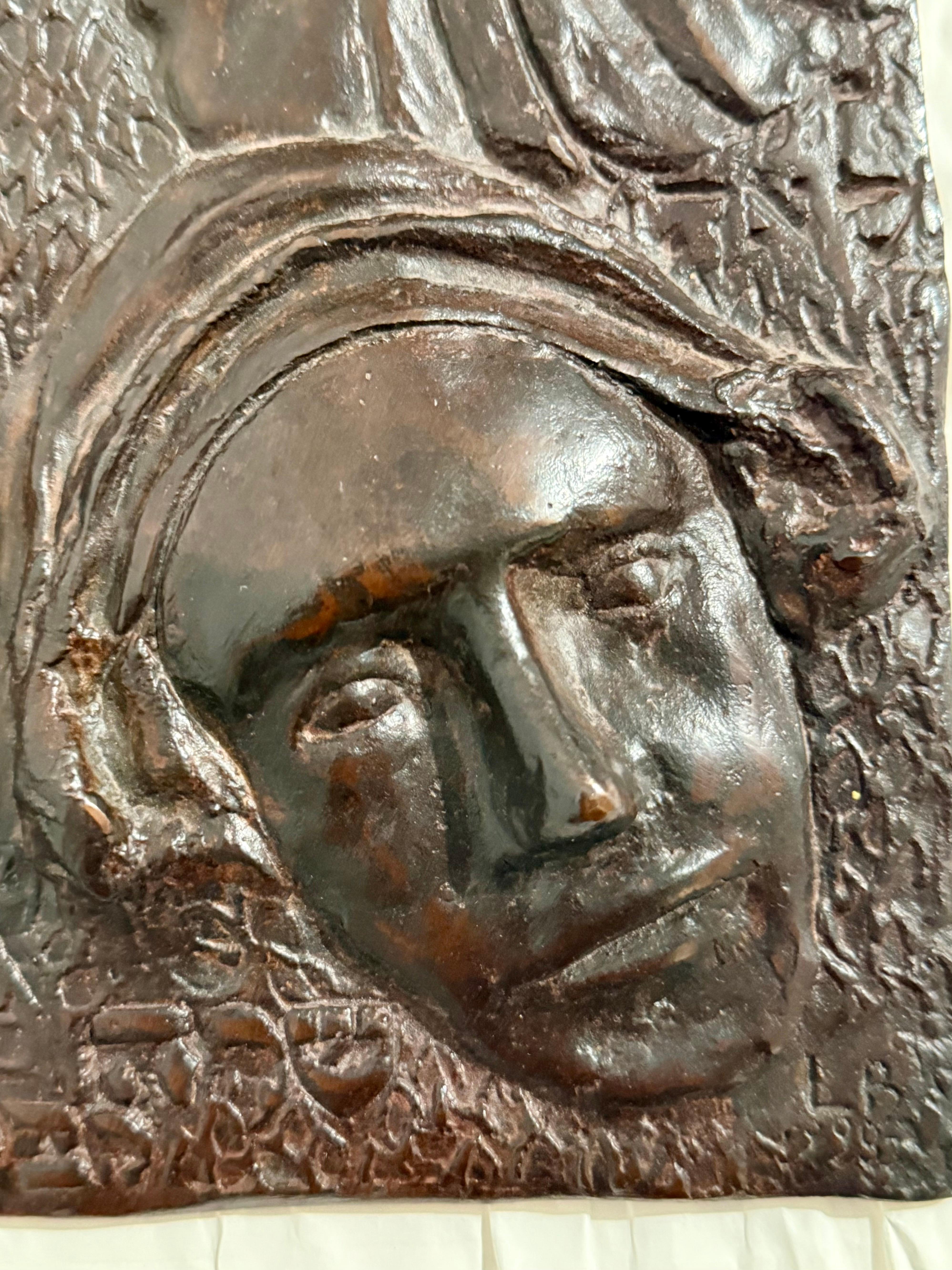 Bronze Sculpture Wall Relief Judaica Jewish Matriarchs Modernist Leonard Baskin For Sale 4