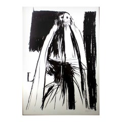 Leonard Baskin The Patriarch Signed Modern Lithograph on Paper 87/160 Framed '71