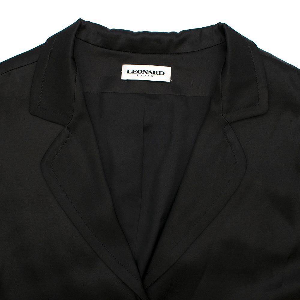 Women's or Men's Leonard Black Silk Short Sleeve Jacket - Size US 6 For Sale