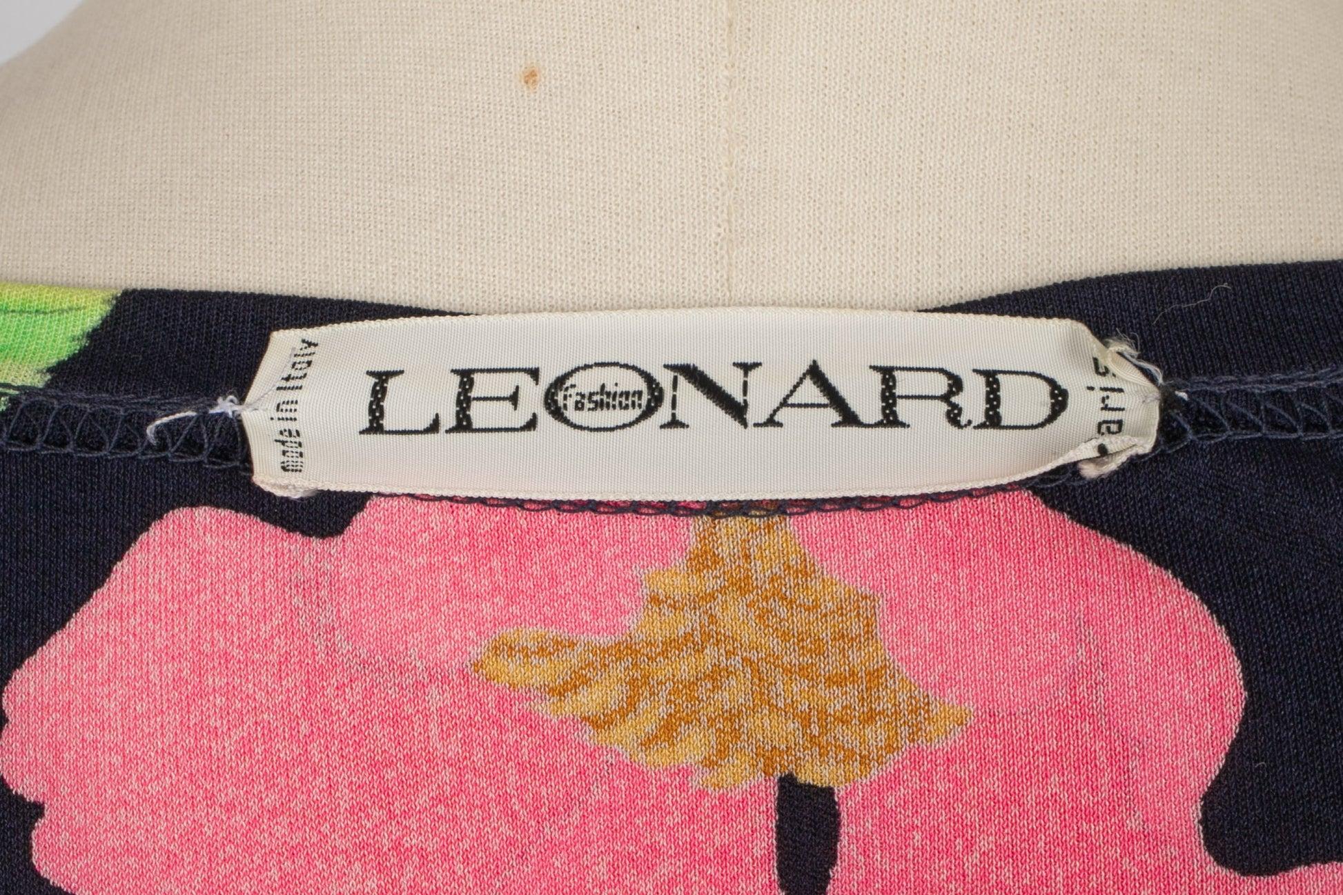 Leonard Blue Silk Jersey Top For Sale 1