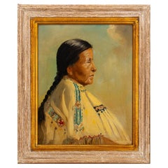 Leonard Borman Portrait of a Figure Oil on Canvas