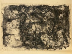 Leonard Buzz Wallace Black and White Abstract Expressionist Painting