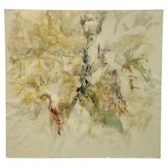 Pintura abstracta Tusche coloreada de Leonard Buzz Wallace, nº 2, octubre de 1966