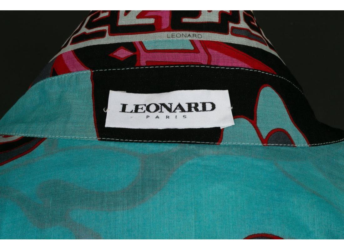 Leonard Cotton Cheesecloth-Hemd aus Baumwolle im Angebot 4
