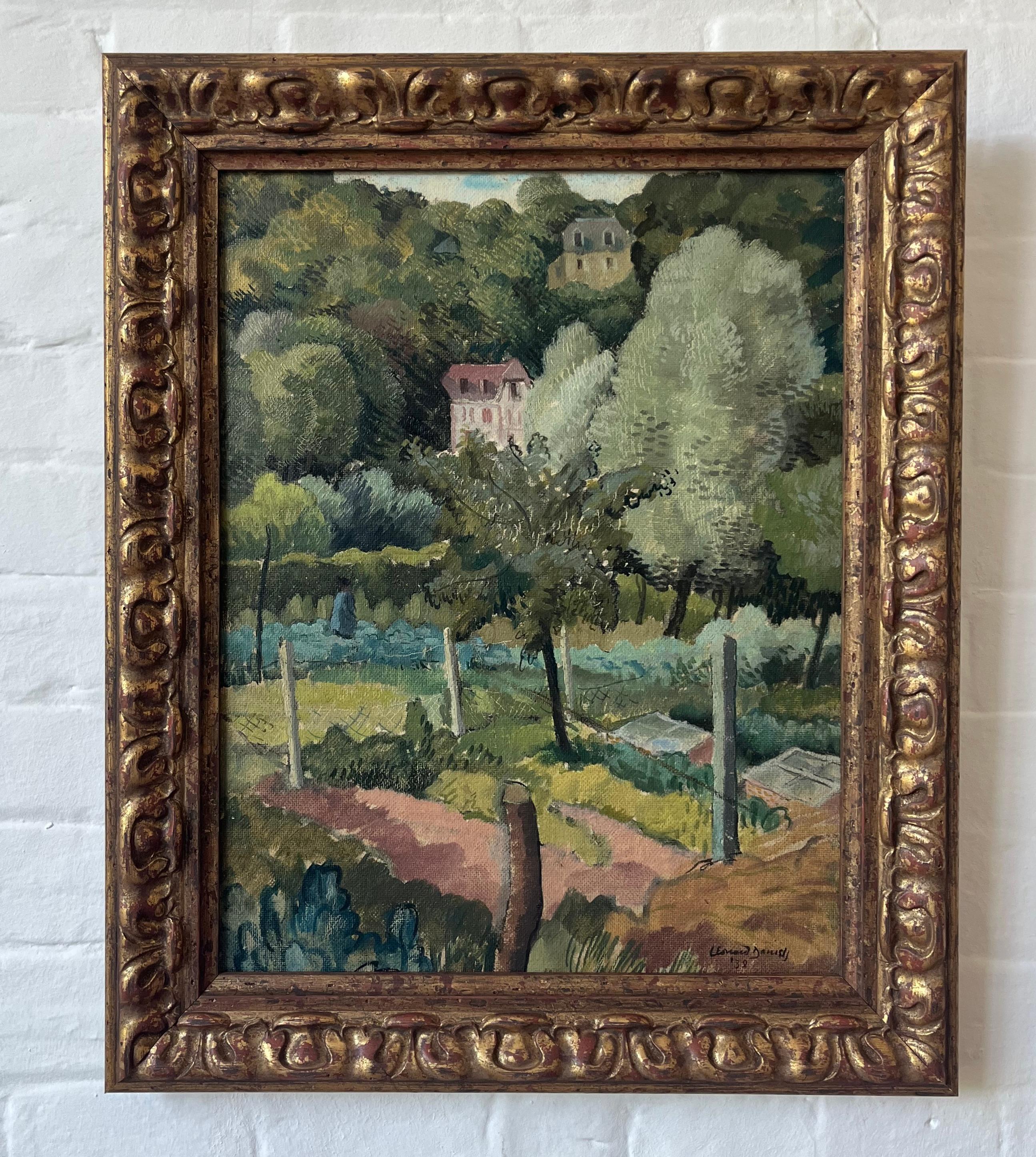 Leonard Daniels Modern British Camberwell School of Art landscape painting For Sale 2