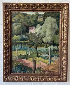 Vintage Leonard Daniels Modern British Camberwell School of Art landscape painting