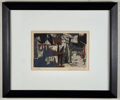 Leonard Edmondson - Expressionniste abstrait  Gravure à l'eau-forte 1951