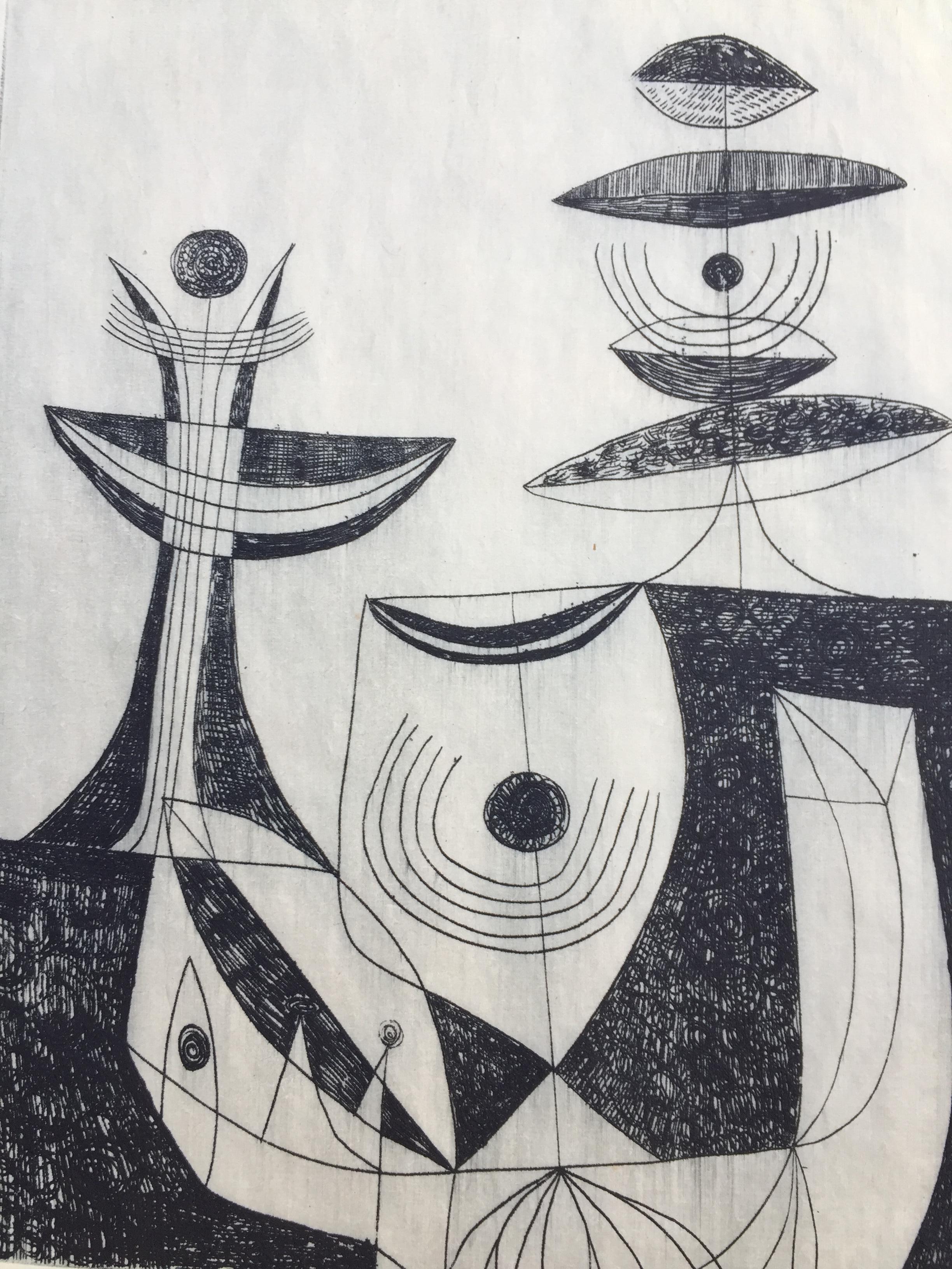 UNTITLED (Important early Edmondson) - Abstract Print by Leonard Edmondson