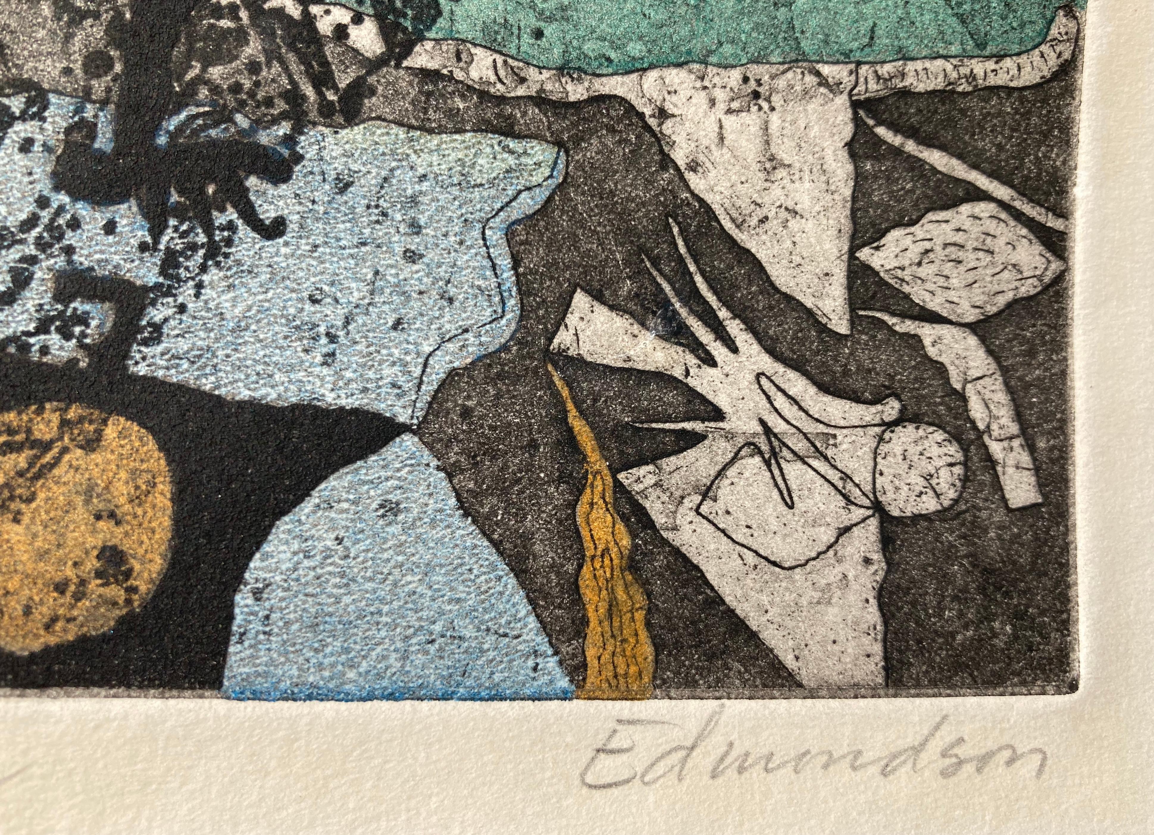 Jardin d'hiver - Expressionnisme abstrait Print par Leonard Edmondson