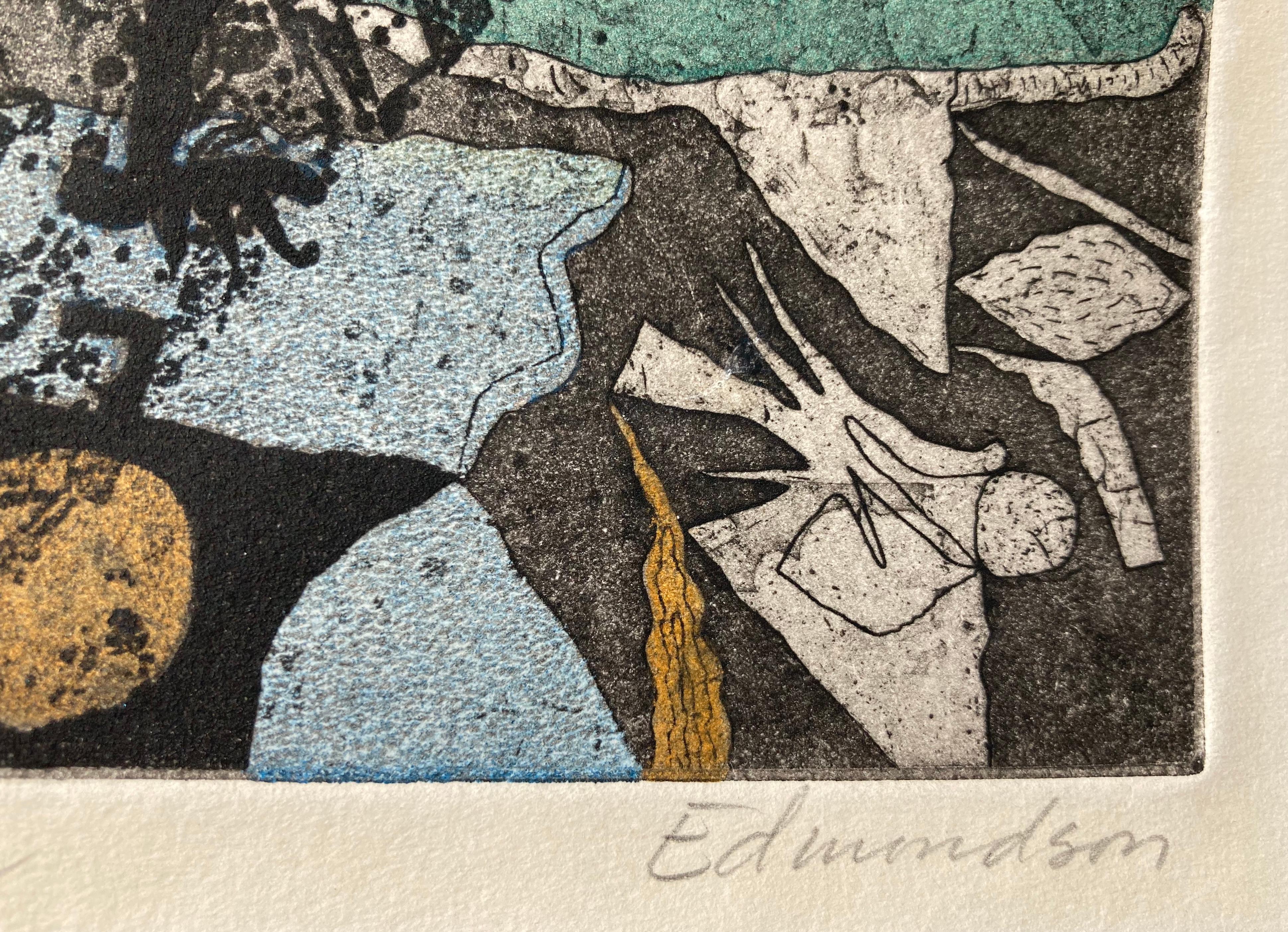 Jardín de invierno - Print Expresionismo abstracto de Leonard Edmondson