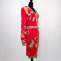 Vestido de Leonard Fashion de jersey de seda, modelo kimono vintage de los años 70 y 80