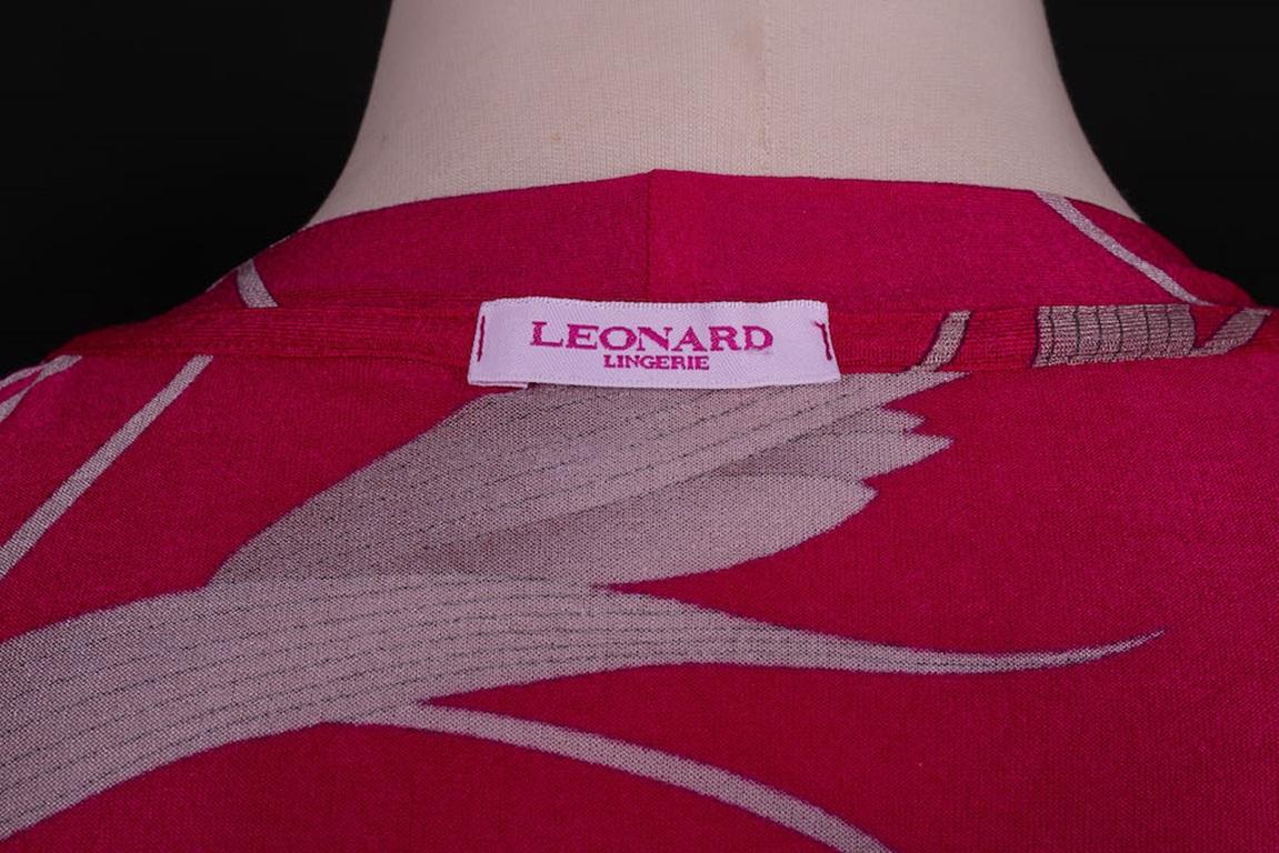 Abito con stampa floreale di Leonard su sfondo rosa fucsia in vendita 2