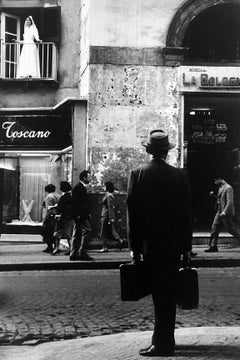 Bride, Italy, Black and White Photograph, Gelatin Silver, Signed, 24x20, 1958