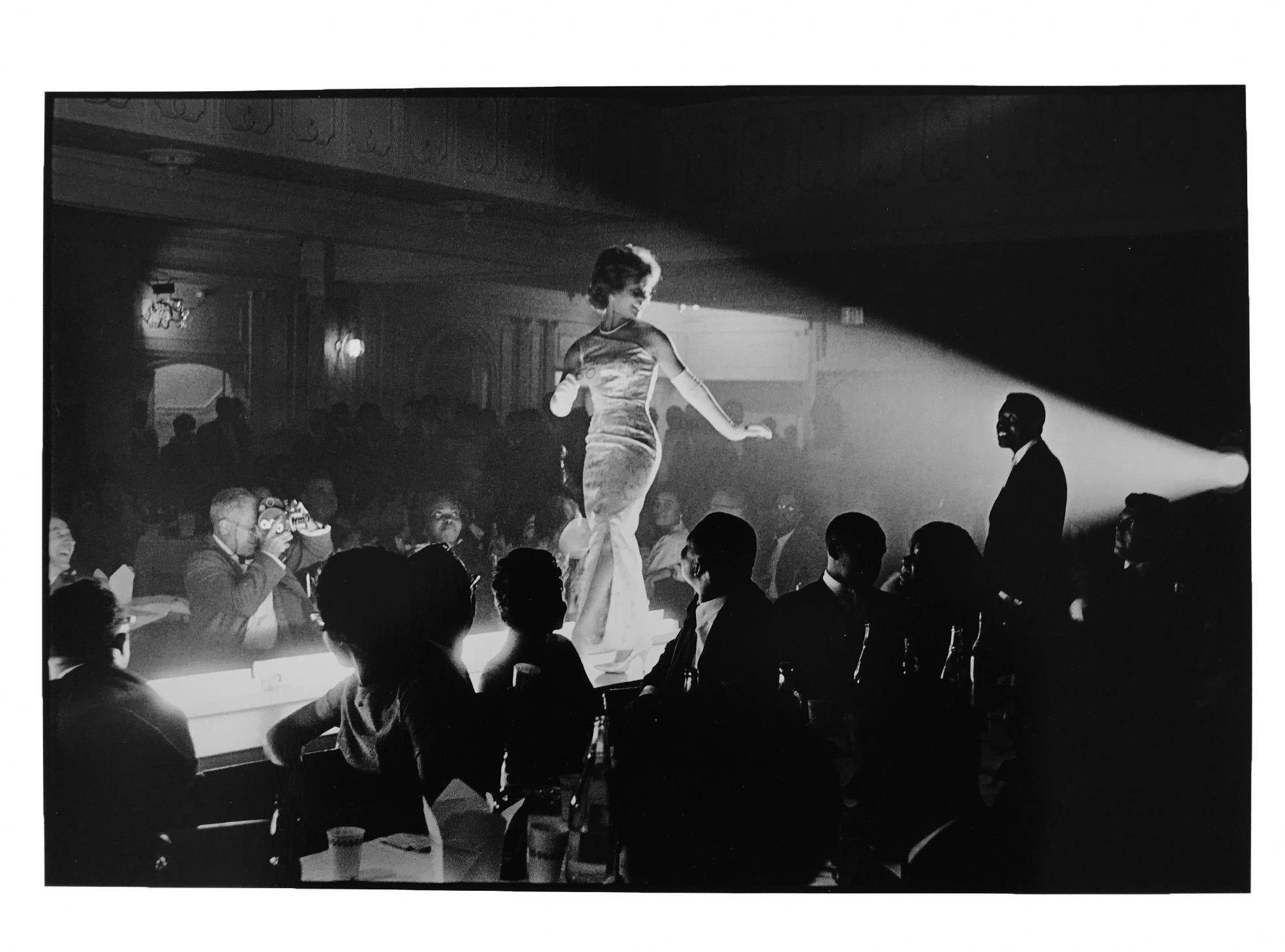 Leonard Freed Portrait Photograph - Fashion Show, Harlem NY, Black and White Photograph African American Life 1960s