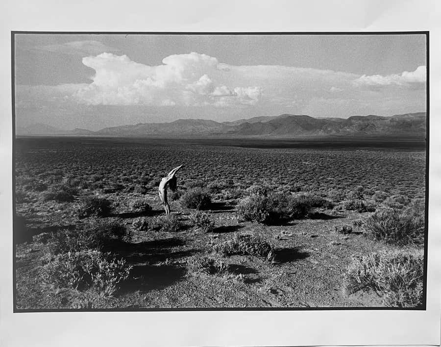 Kate #12, Yoga, Signed Vintage Black and White Gelatin Silver Print, 16x20