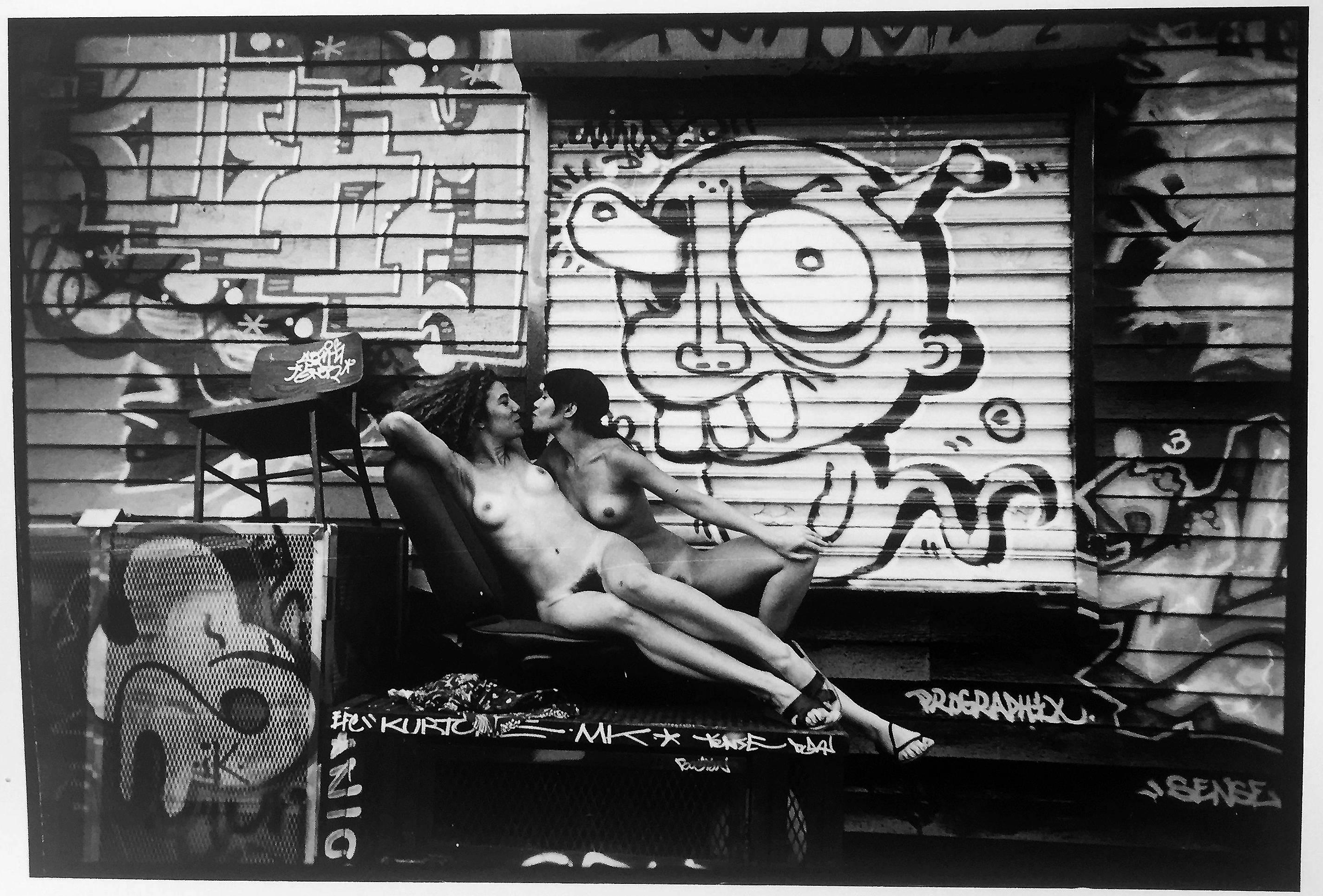 Leonard Freed Black and White Photograph - Kate #17, Female Nude Series, 2002, Graffiti and Portrait Photography New York