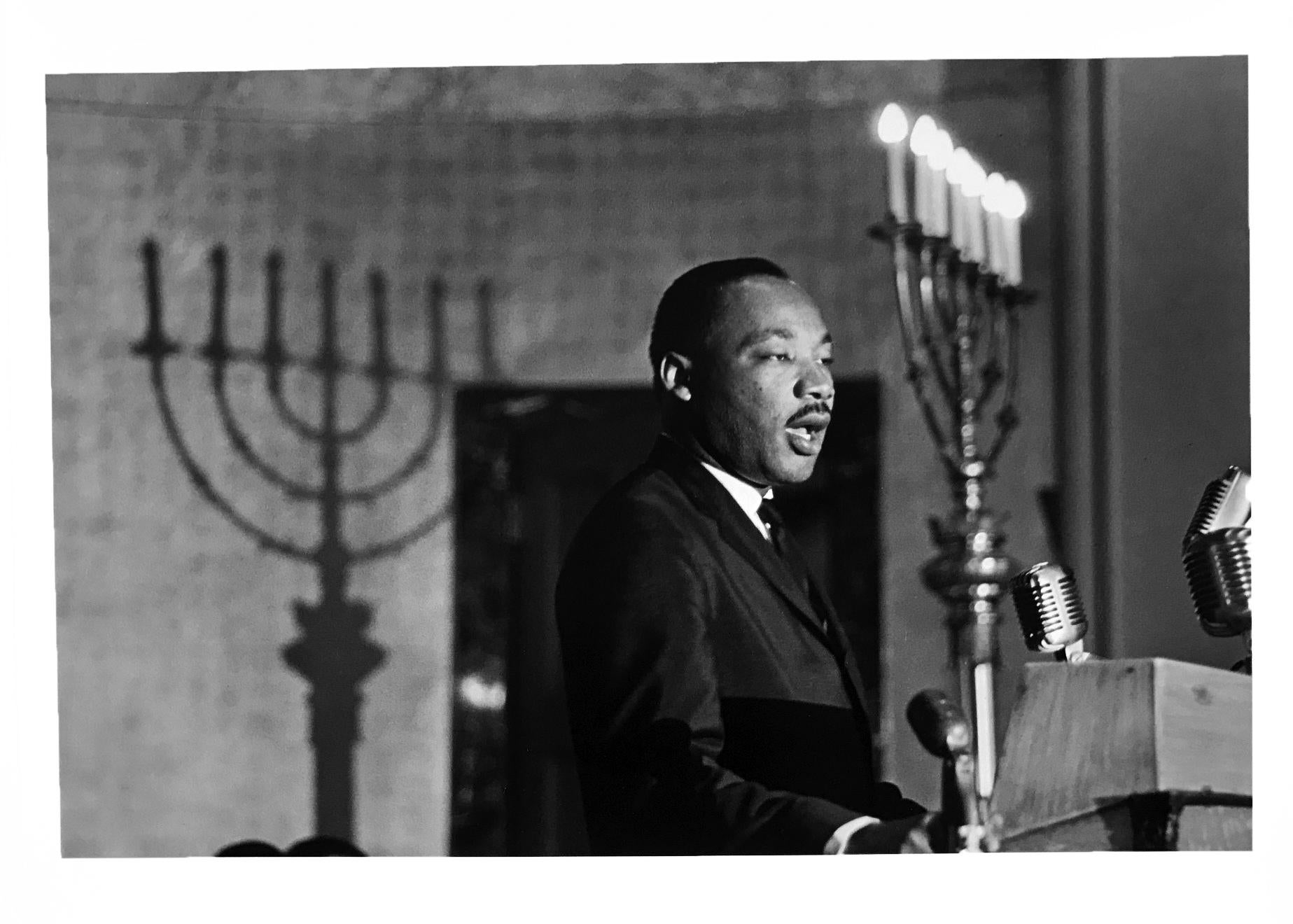 Leonard Freed Black and White Photograph - Martin Luther King, Black and White Documentary MLK Civil Rights Photography