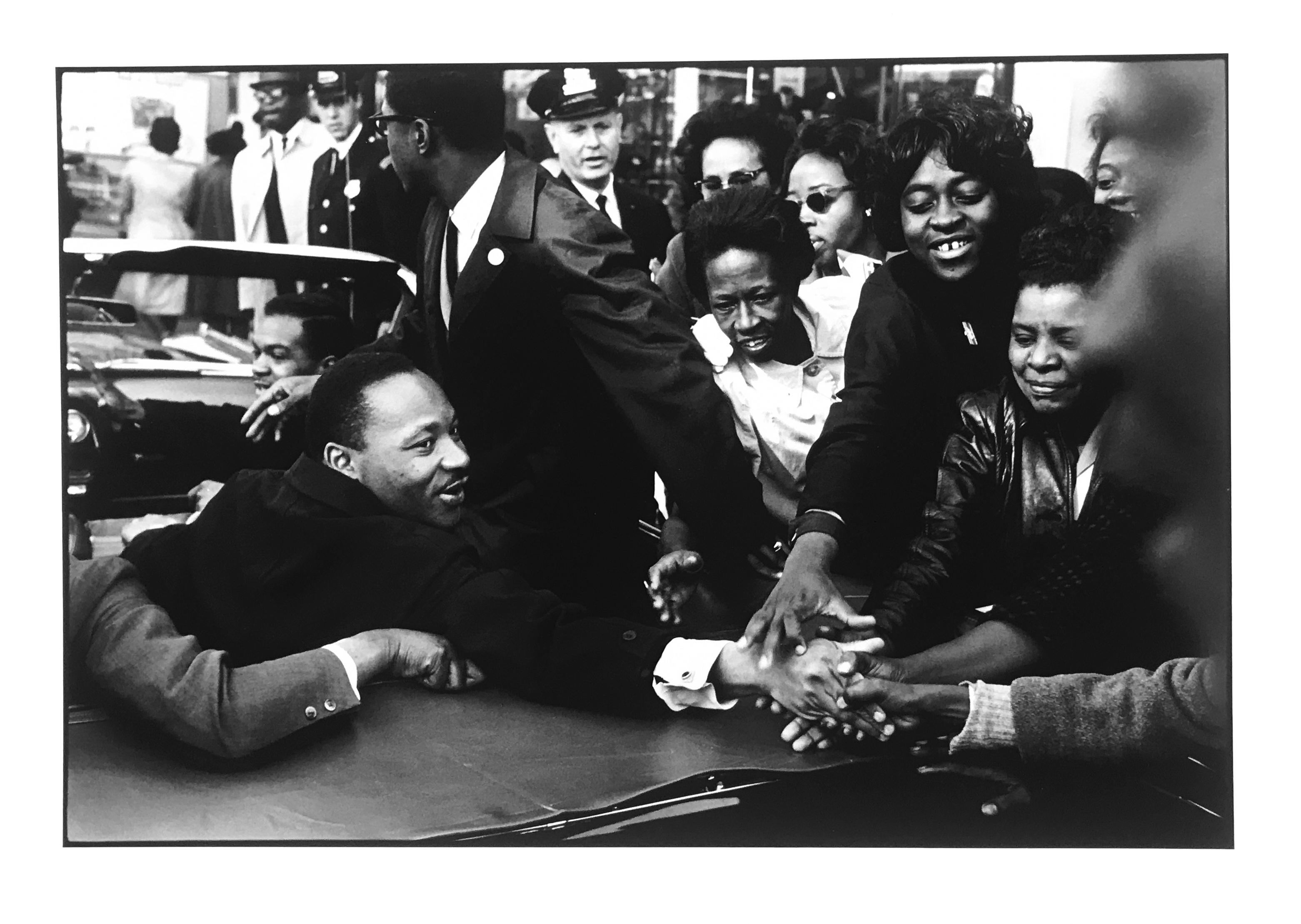 Leonard Freed Portrait Photograph - Martin Luther King, Black & White Signed Photograph of MLK, Edition 11/24