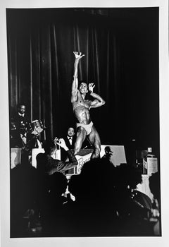 Vintage Mr. Harlem, Photograph of African-American Body Builder, New York City 1960s