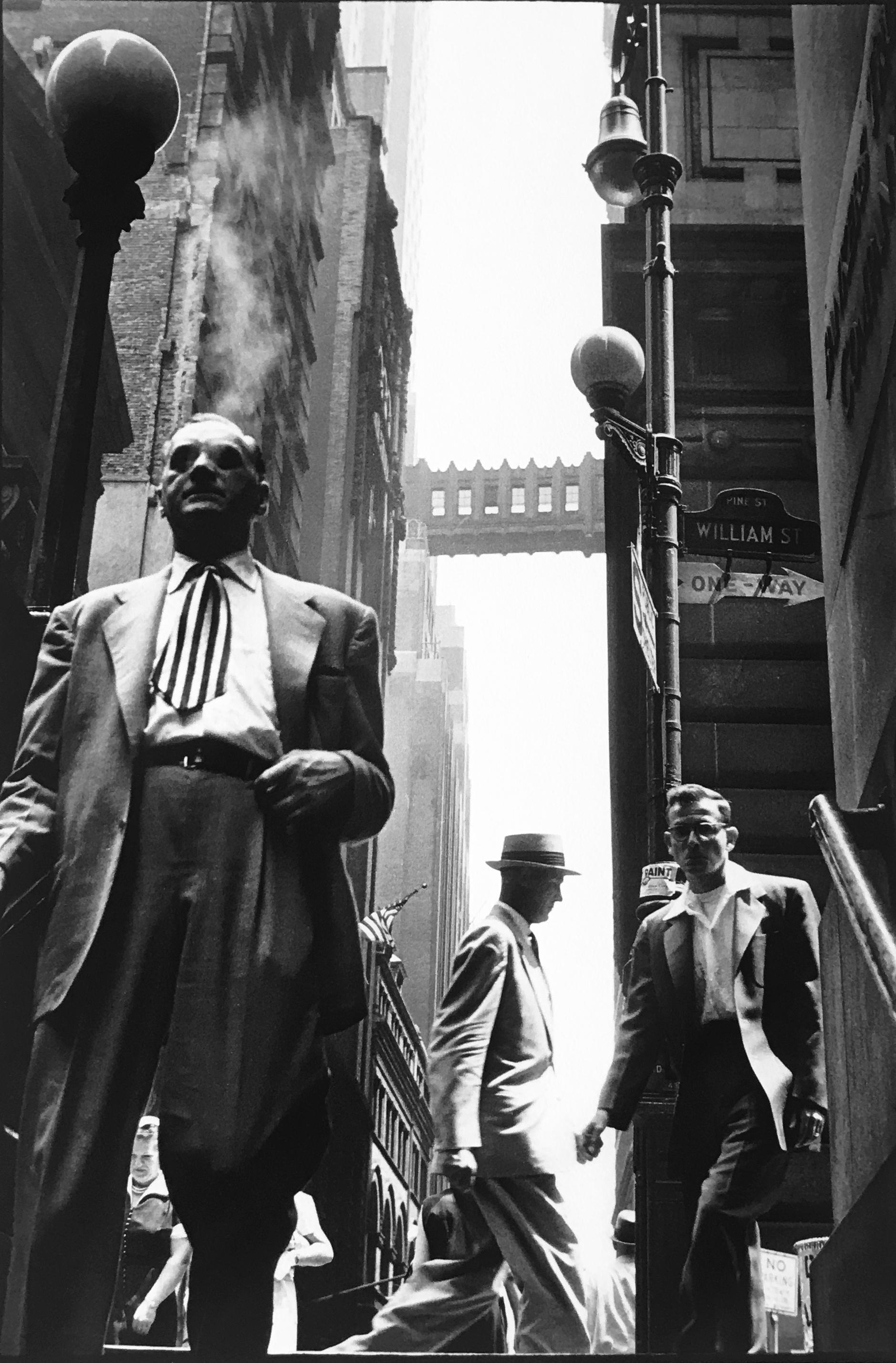 New York City, Fotografia di strada in bianco e nero, Wall Street anni '50