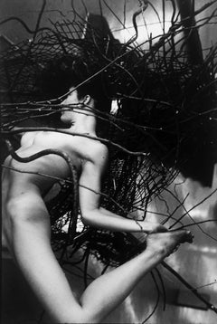 Kate #1, Sculptural Nude Pose. Black and White Photograph, Signed Vintage, 10x8