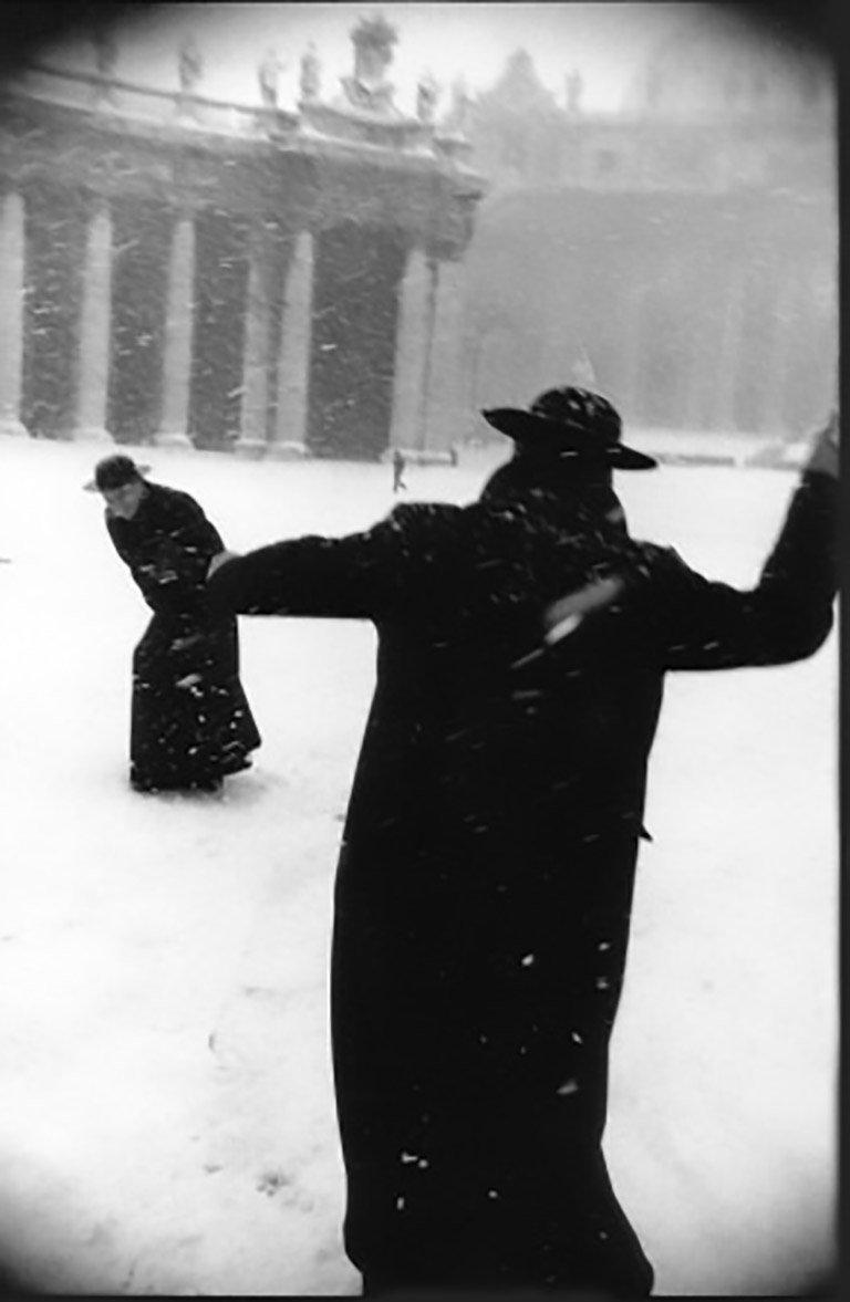 Rome, Italy, St. Peter's Square, Snow at the Vatican 1950s, Edition of 6 For Sale 1