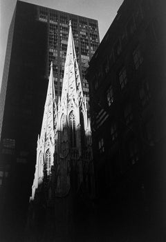 Trinity Church Wall Street, New York, Black and White Gelatin Photograph, 20x16