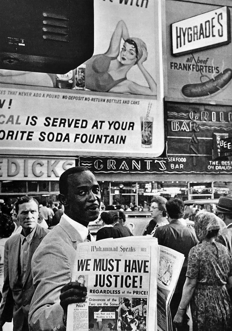 Leonard Freed Black and White Photograph - We Must have Justice! NYC