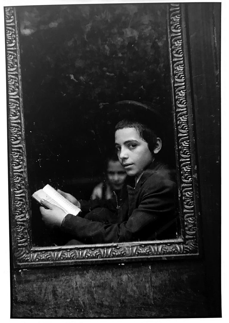 Leonard Freed Portrait Photograph - Yeshiva Boy, New York City, Black and White Jewish Diaspora Photography 1950s