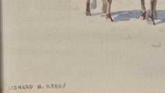 Leonard Howard Reedy Following Pony Tracks Drawing-Watercolor