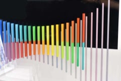 Leonard Janklow Op Art dans un cadre en lucite