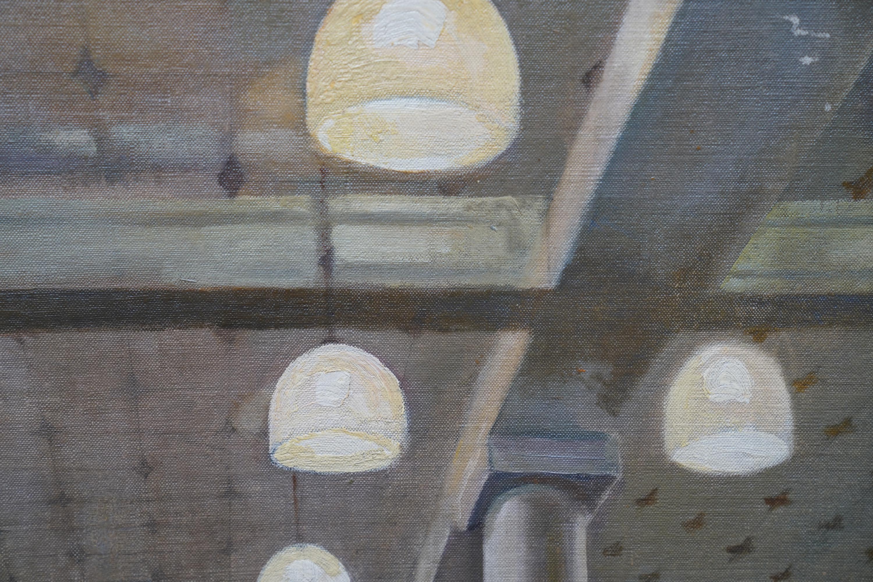 Woolworths, Sutton, London - British figurative shop interior art oil painting For Sale 2