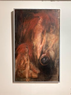 'Surrealistic Nude Figures, ' by Leonard Kaplan, Painting, c. 1960s