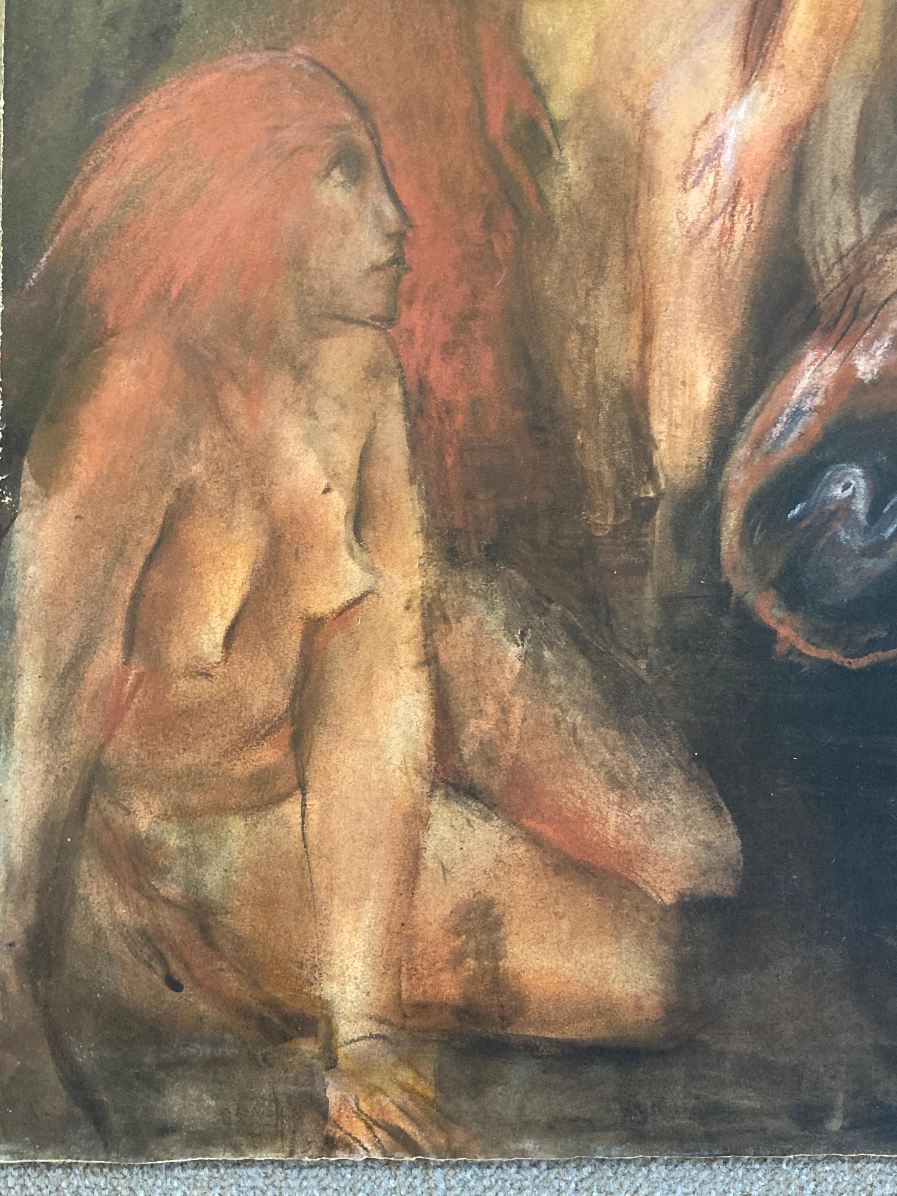 „ Surrealistische nackte Figuren“, Leonard Kaplan, Gemälde, ca. 1960er Jahre im Angebot 2