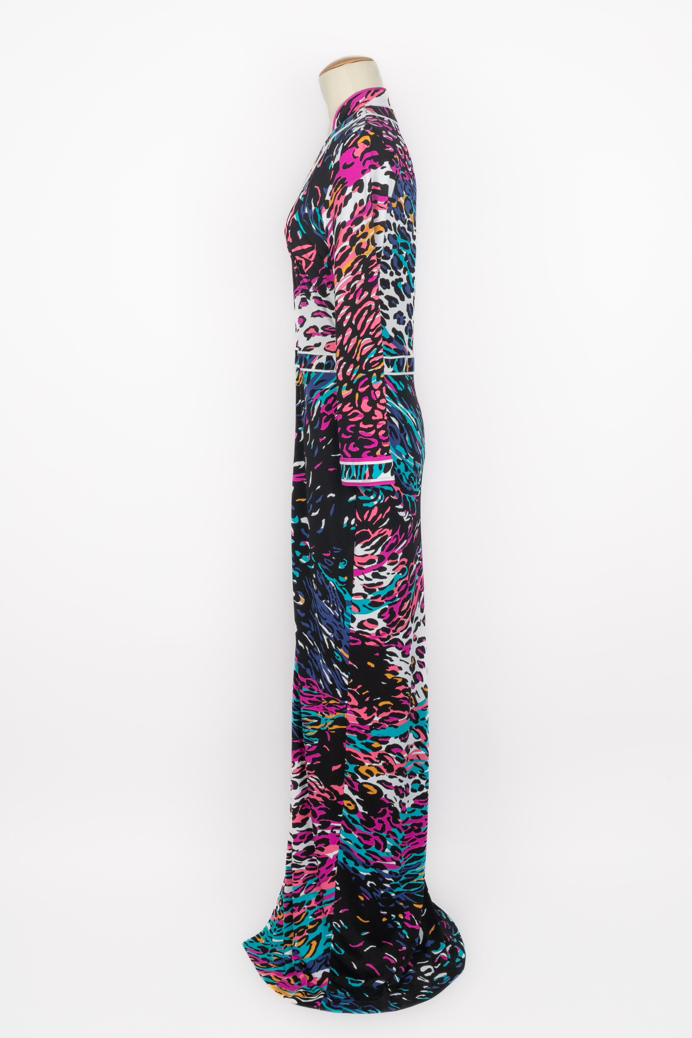 Leonard long dress animal print For Sale 2